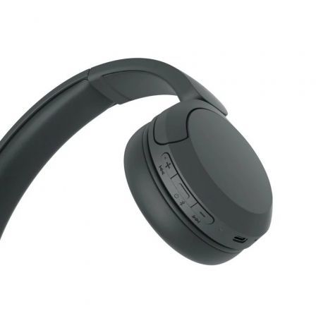 Sony WH-CH520 Auriculares Inalámbricos Bluetooth con Micrófono, 50 Horas Batería, DSEE, Carga Rápida USB-C, Diadema Ajustable, Color Negro